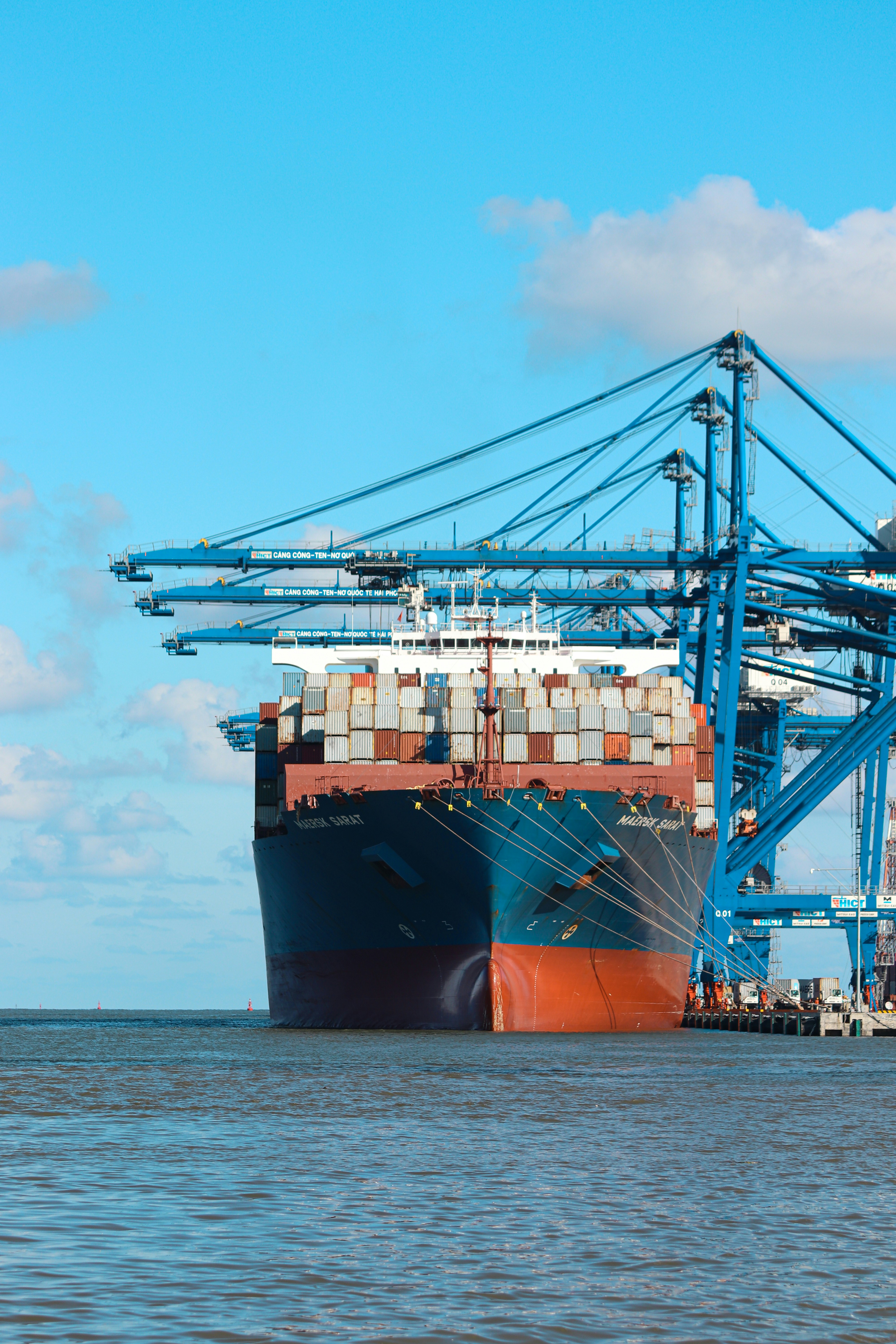 Ocean vessel ready for international shipment